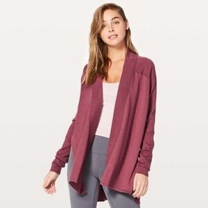 Lululemon Blissful Zen Merlot Wool Cardigan, 8